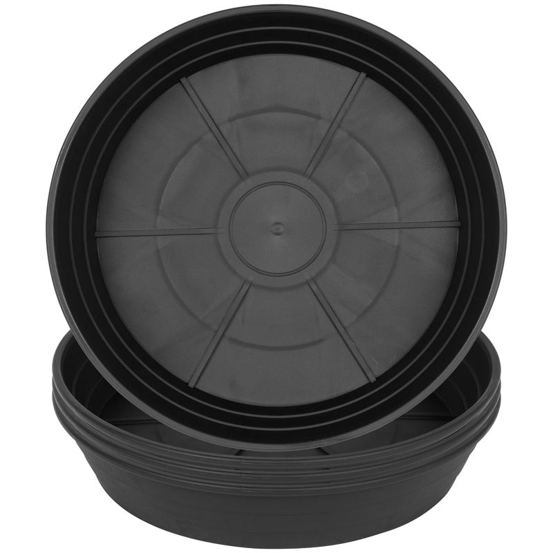 LWALRS 4 Packs 8 Inches Plant Saucer Drip Trays, Round Plastic Plant Pot Saucers Flower Pot Tray for Indoor Outdoor - Image 1
